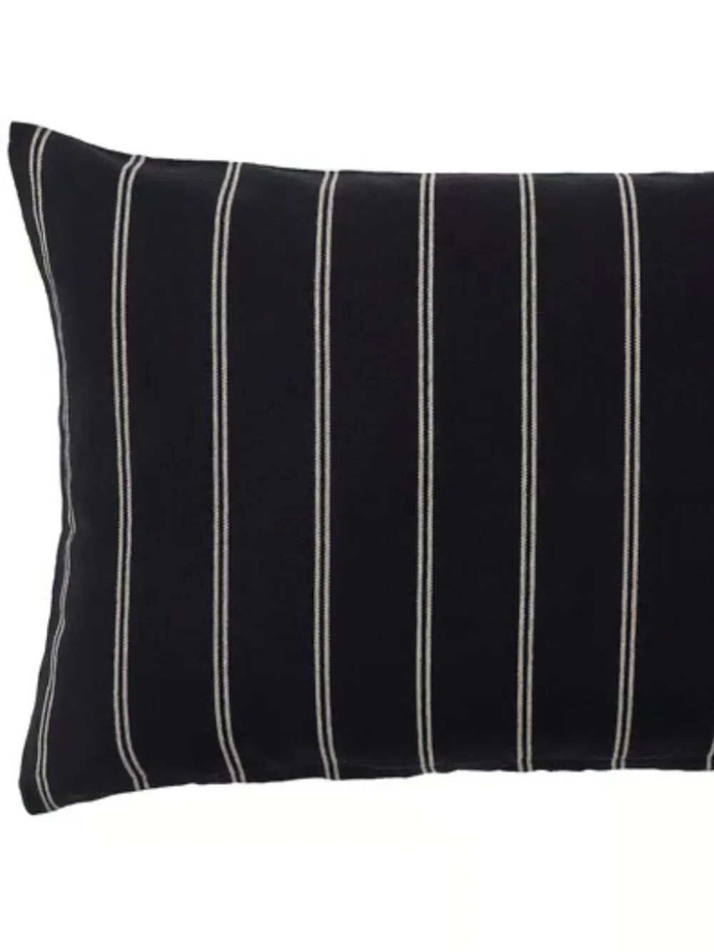 SOLUPPGÅNG 906.197.71 Cushion cover, black/white, 16x23 